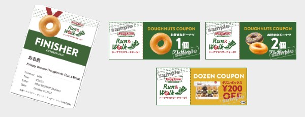 オンラインマラソン「Krispy Kreme Doughnuts Run＆Walk」完走者へリワード
