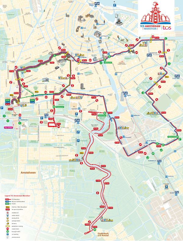 TSC アムステルダムマラソン2022　コース図