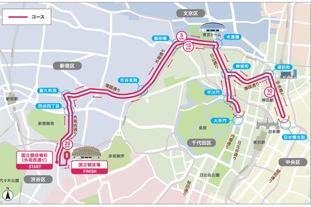 東京レガシーハーフマラソン2023 ハーフマラソン コースマップ