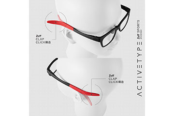 Zoff が革新的設計「「Zoff CLAP CLICK」を搭載したスポーツタイプのメガネを 6月30日より発売