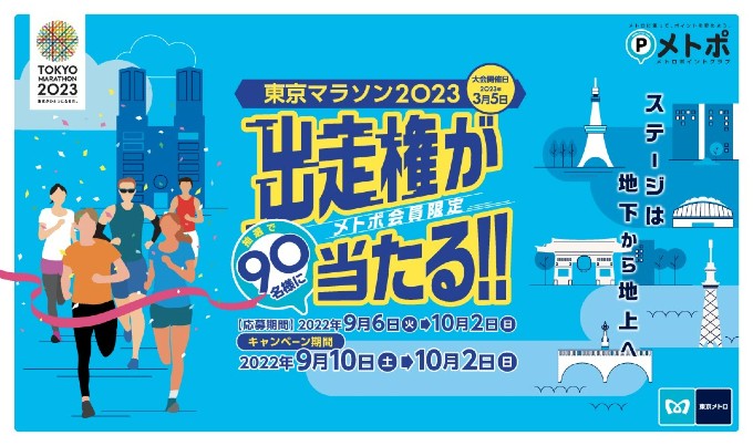 メトポ×東京マラソン2023出走権キャンペーン バナー