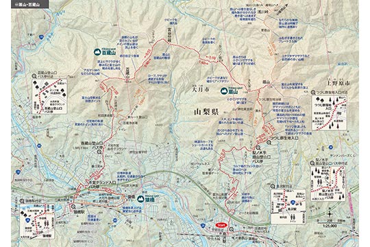 「増補改訂版 詳しい地図で迷わず歩く 奥多摩・高尾500km」マップページ