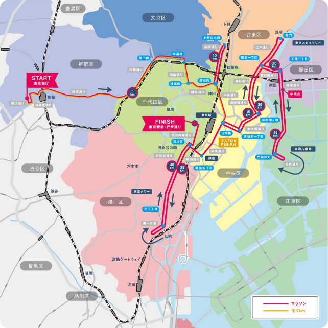東京マラソン 2024 コース図
