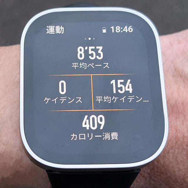 Amazfit Bip Max の計測画面