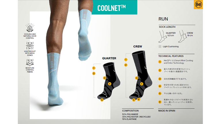 COOLNET™「RUN COOL」SOCKS