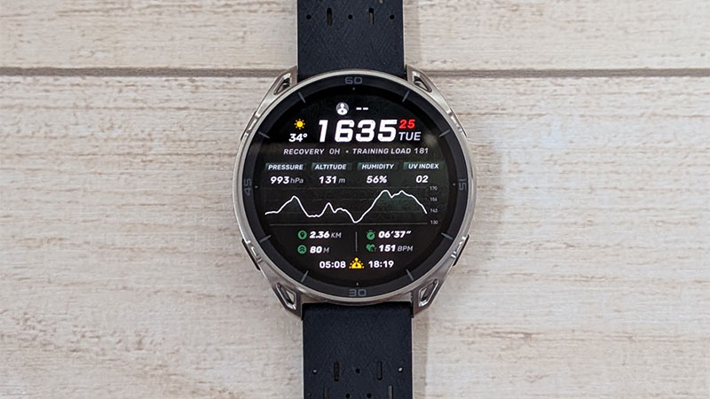 Amazfit Cheetah 2 Ultra の計測画面