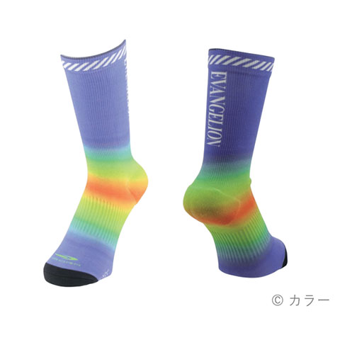 初号機をイメージしたグラデーションカラーのエヴァンゲリオン ランニングソックス