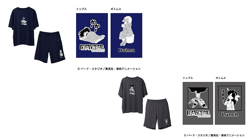 ドラゴンボールとVENEXのコラボ第1弾、キャラクターを描いた半袖・ハーフパンツのセットアップ