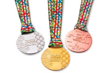 「東京マラソン2021」の異なる和柄を掛け合わせた金・銀・銅メダルを公開