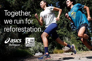 5km走ると1本の植樹がされるアシックス「Run for Reforestation Challenge」が 4月10日～30日の期間で実施