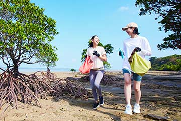 自然豊かな西表島でジョギングをしながらゴミ拾いする「イリオモテプロギング」を 2024年3月～4月にかけて実施