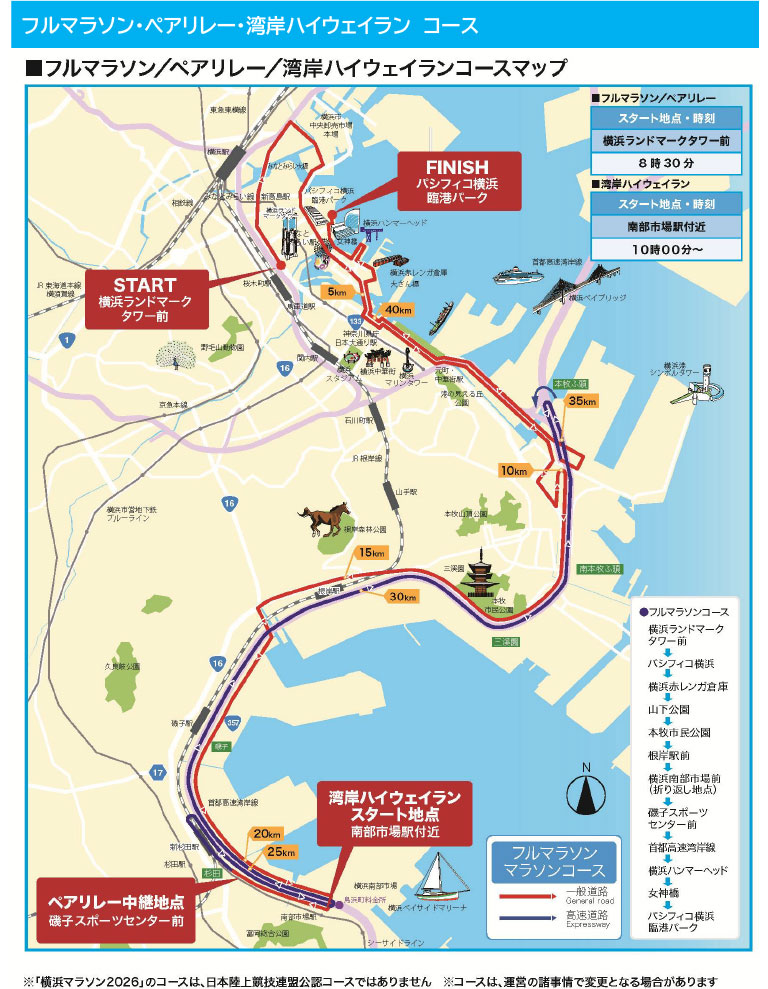 横浜マラソン2026のコース
