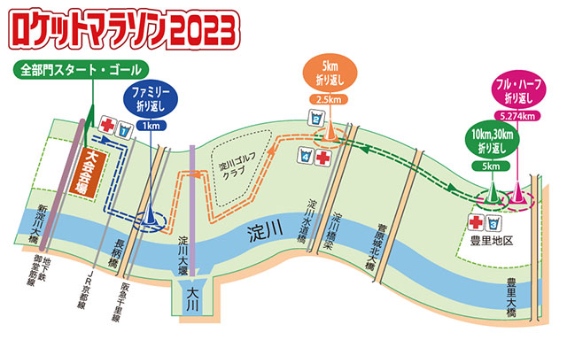 ロケットマラソン2023 大阪大会のコース